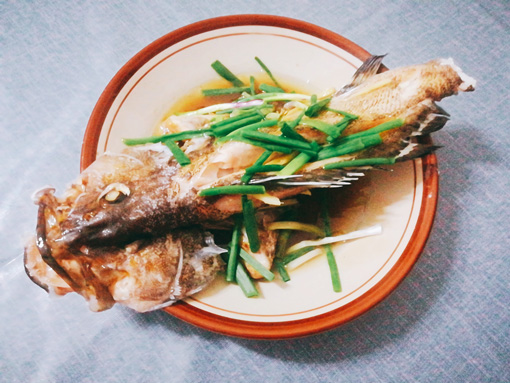 Steam Grouper Fish with Ginger Soy Sauce